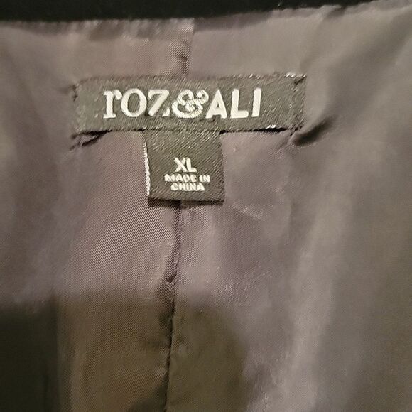 Roz & Ali Black Quilted Women's Jacket sz XL - Picture 5 of 10